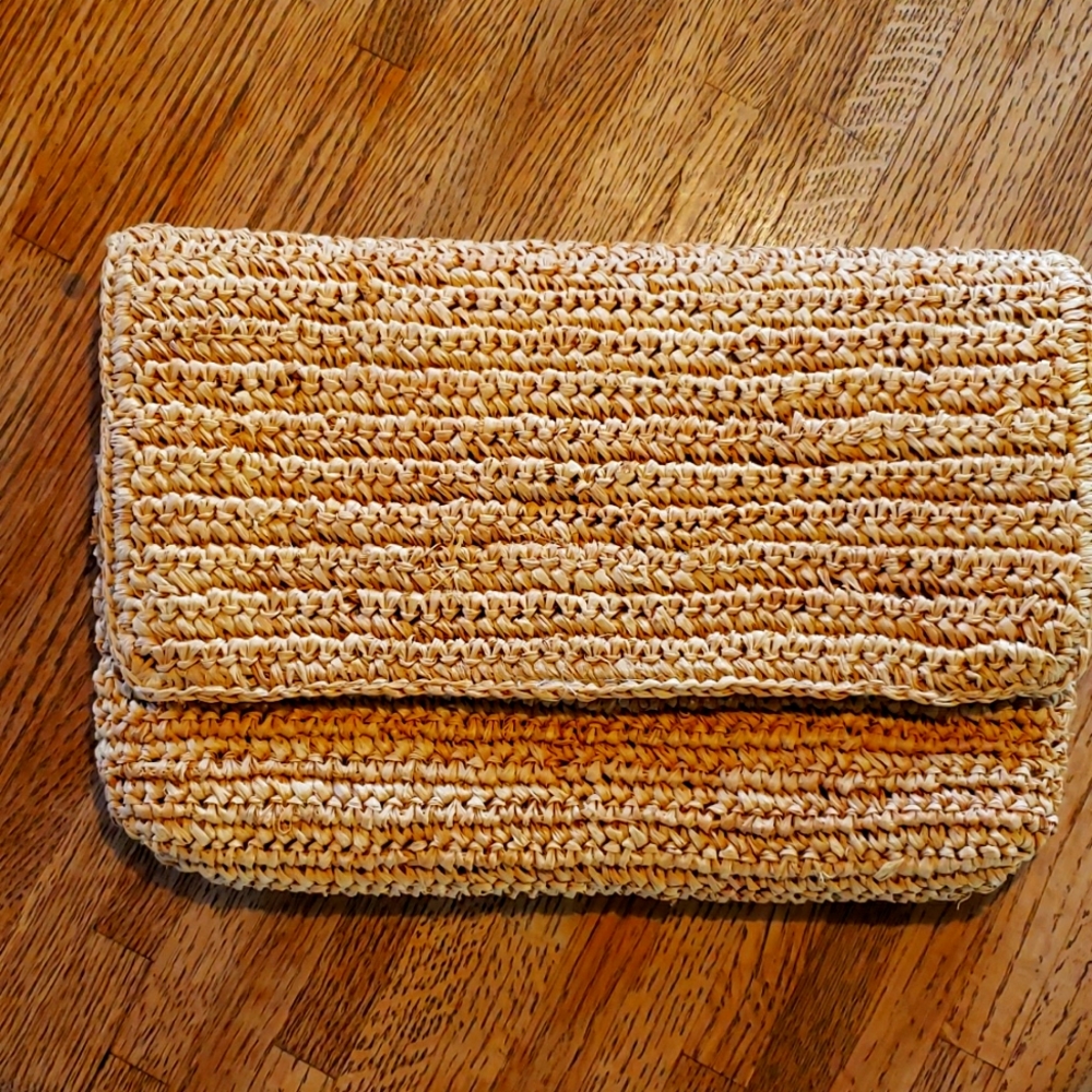 Bop Basic Raffia Clutch - image 1
